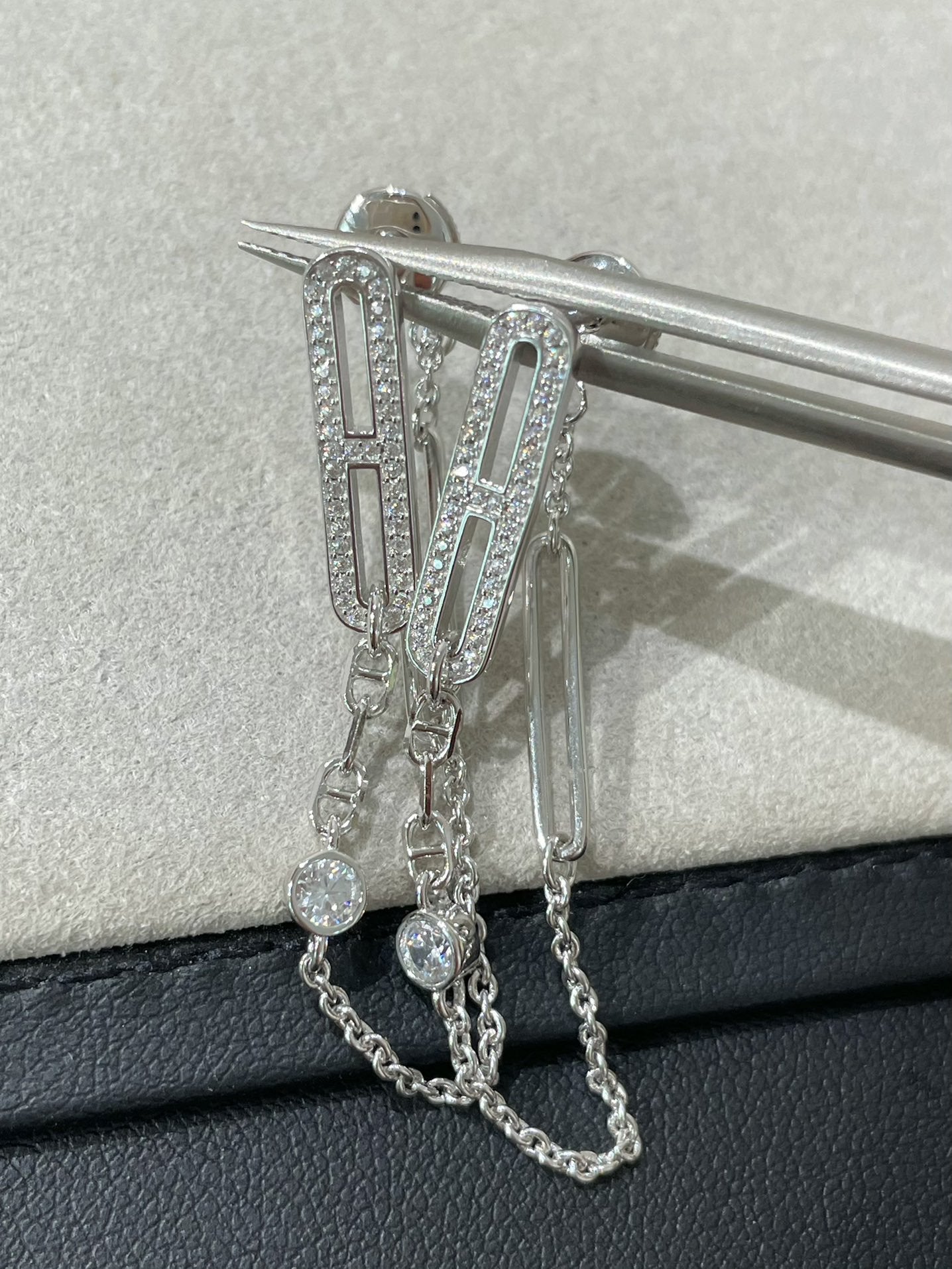 [Marin-Jewelry]CHAINE CHAOS DIAMOND DROP EARRINGS