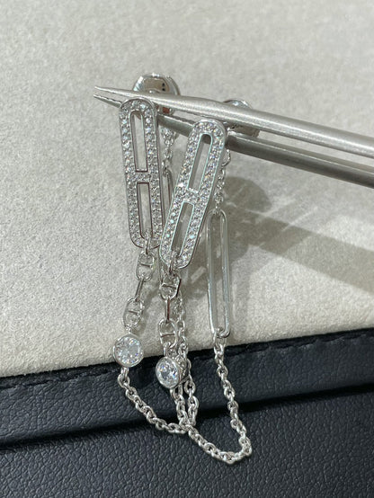 [Marin-Jewelry]CHAINE CHAOS DIAMOND DROP EARRINGS