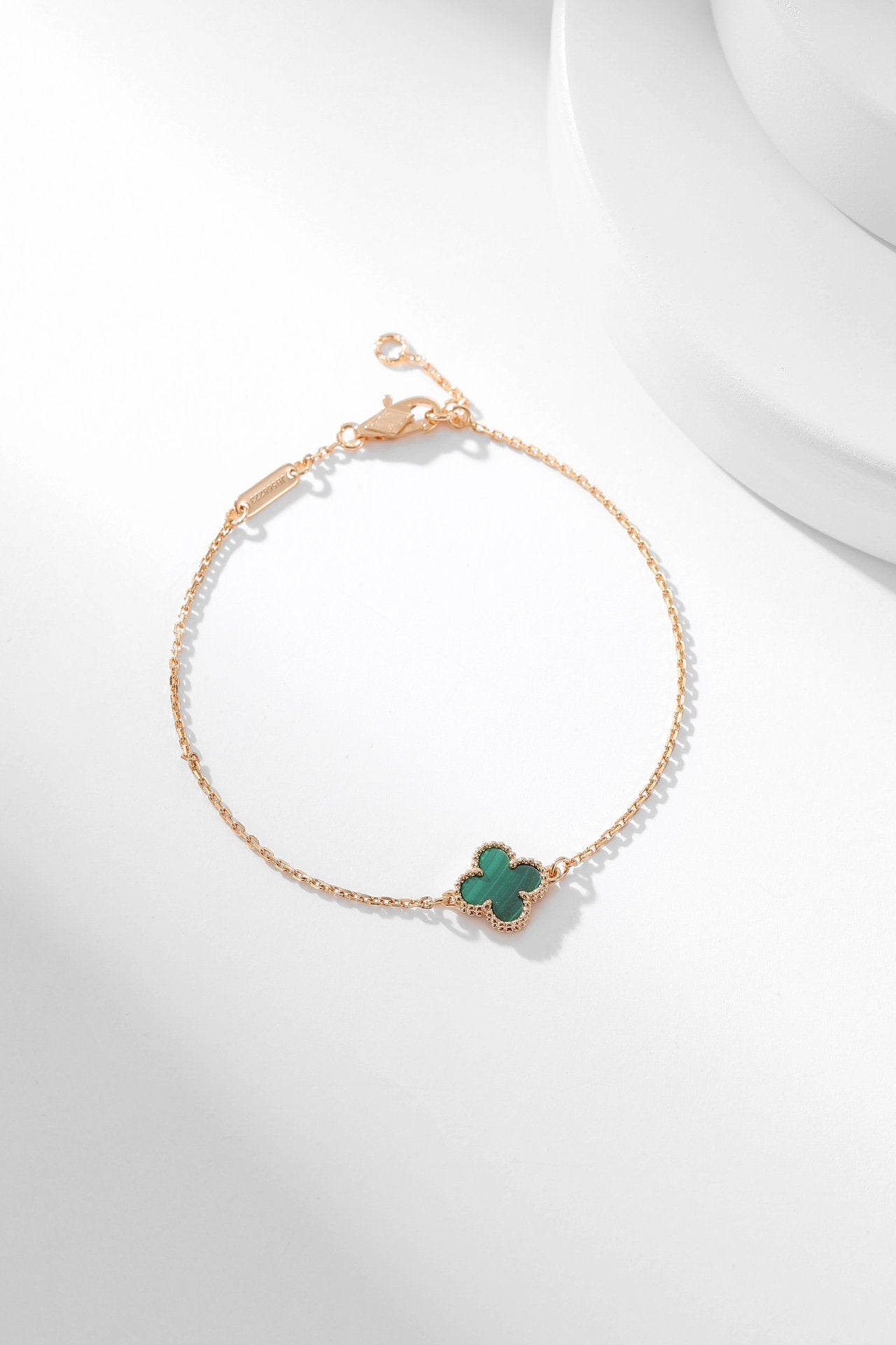 [Marin-Jewelry]CLOVER BRACELET MALACHITE 1 MOTIF