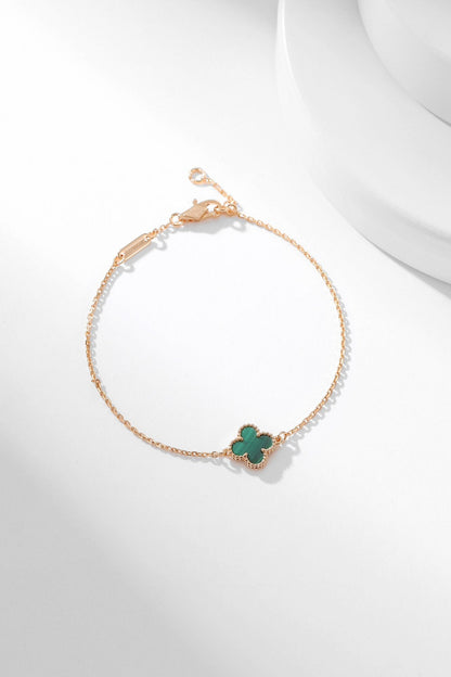 [Marin-Jewelry]CLOVER BRACELET MALACHITE 1 MOTIF