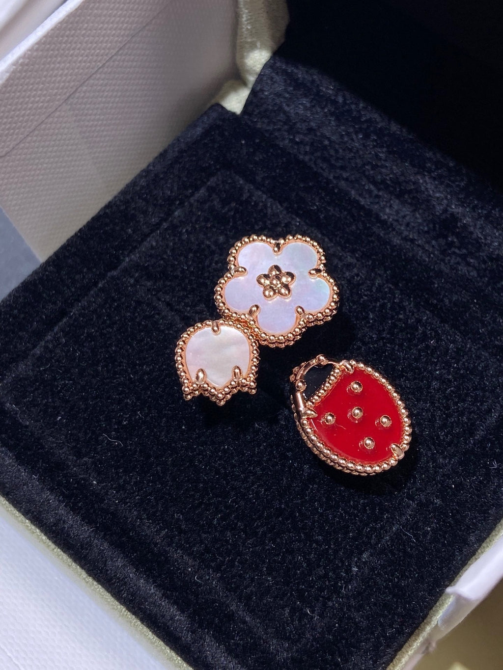 [Marin]LUCKY 3 MOTIF ROSE GOLD RING