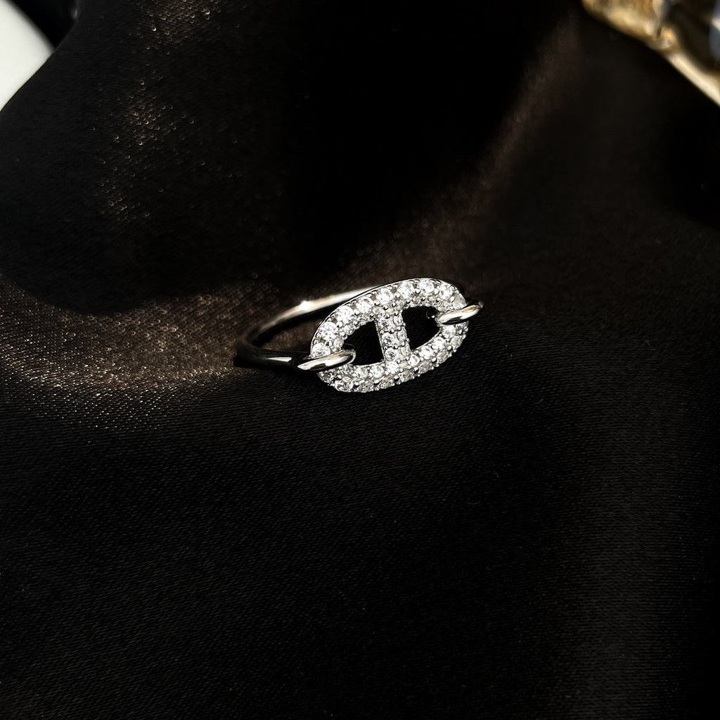 [Marin]RONDE SMALL SILVER DIAMOND RING