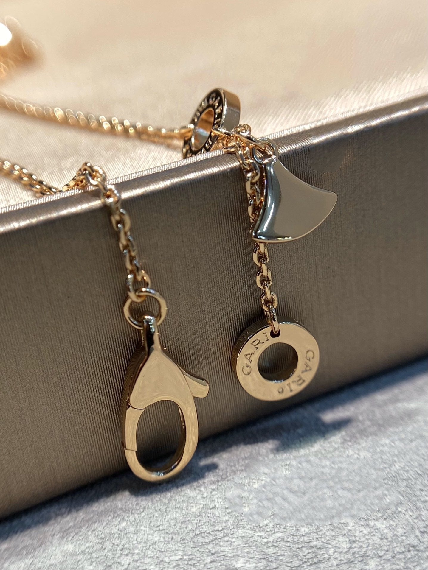 [Marin]DREAM MOP DIAMOND PAVED PINK GOLD NECKLACE