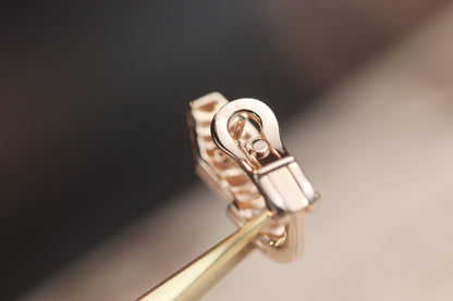 [Marin]SERPENT PINK GOLD DIAMOND EARRINGS