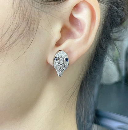 [Marin]SERPENT DIAMOND STUD EARRINGS