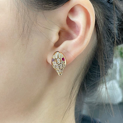 [Marin]SERPENT DIAMOND STUD EARRINGS