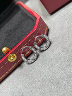 [Marin]BOUCLES D'OREILLES CŒUR EN DIAMANTS