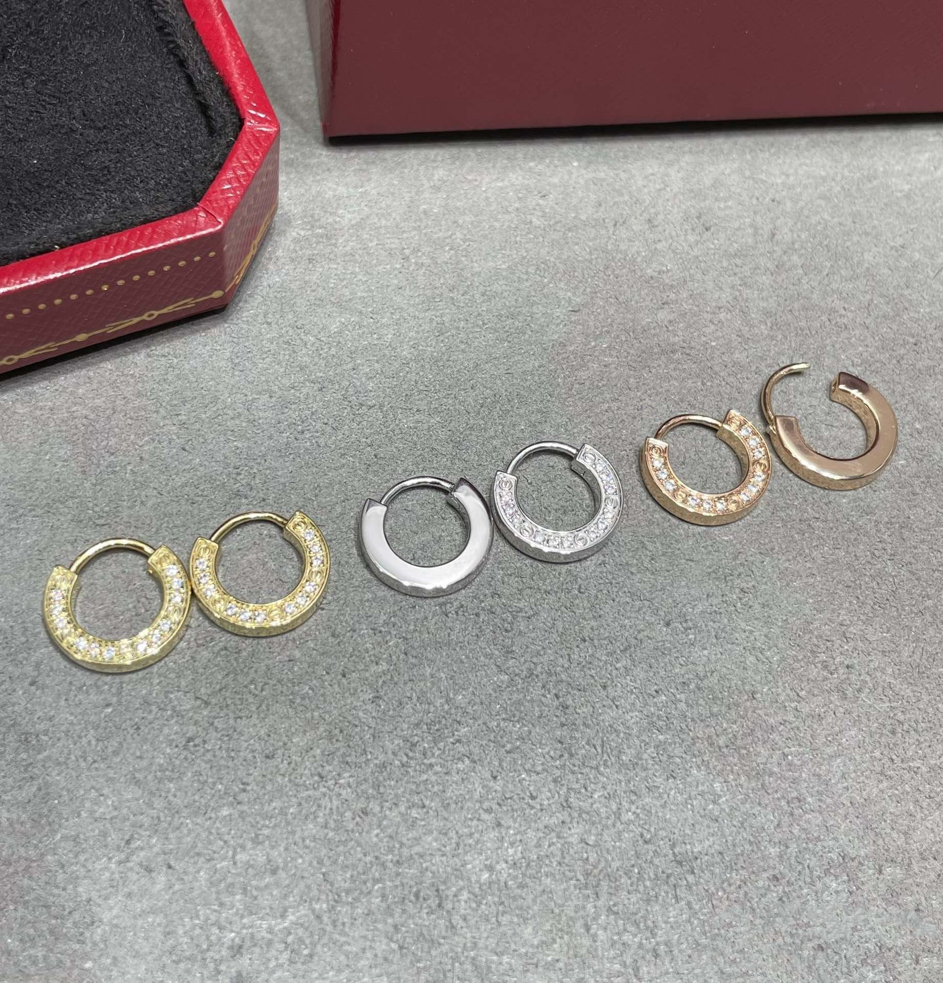 [Marin]BOUCLES D'OREILLES CŒUR EN DIAMANTS