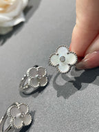 [Marin]CLOVER SILVER MOP DIAMOND RING