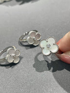 [Marin]CLOVER SILVER MOP DIAMOND RING