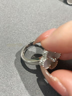 [Marin]CLOVER SILVER MOP DIAMOND RING