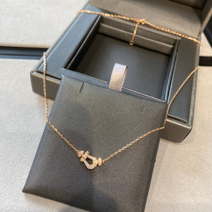 [Marin-Jewelry]FORCE 10 DIAMOND PINK GOLD NECKLACE MINI MODEL