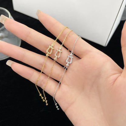[Marin-Jewelry]FORCE 10 FULL DIAMOND BUCKLE CHAIN LINK MINI MODEL