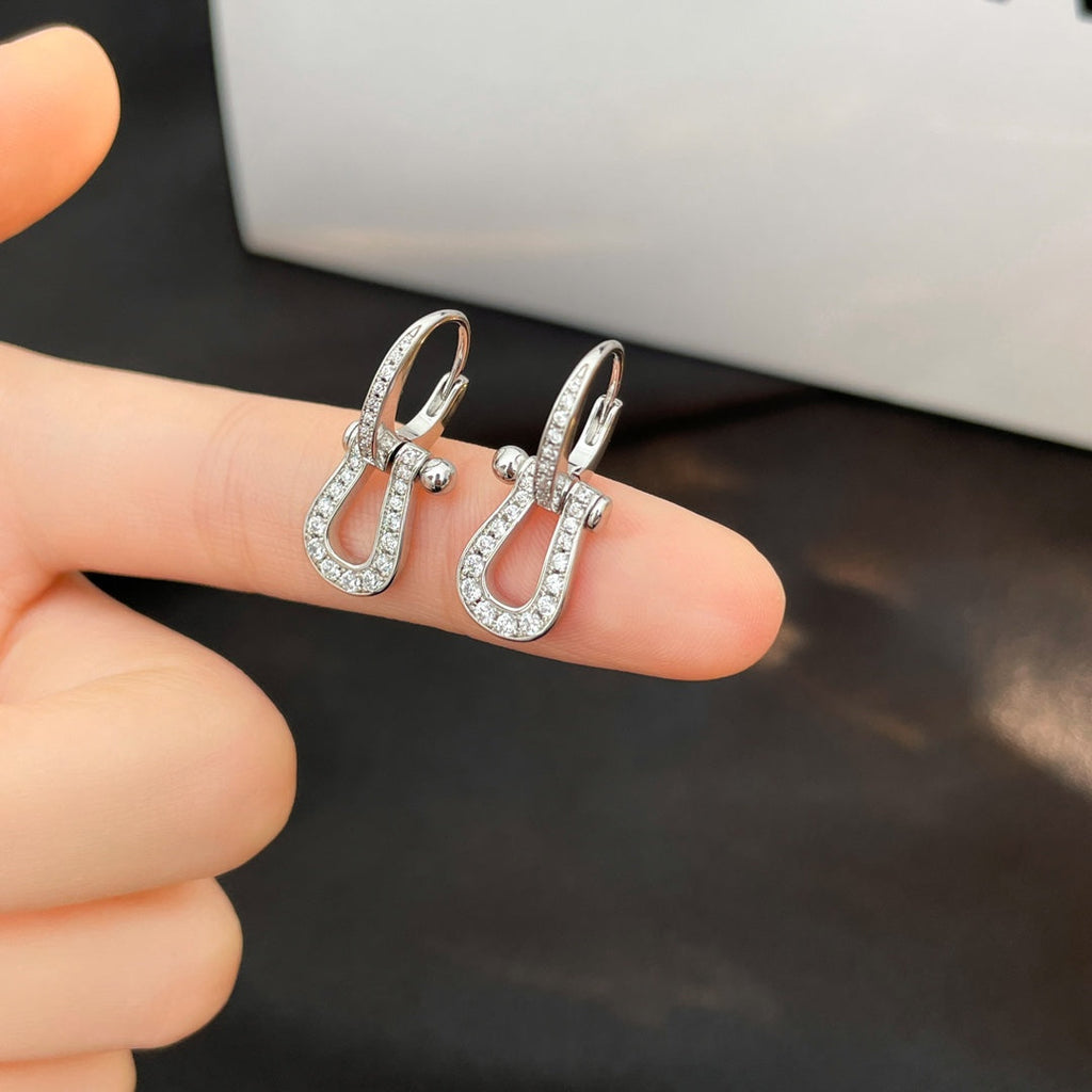 [Marin]BOUCLES D'OREILLES PENDANTES FULL DIAMOND FORCE 10 MODÈLE MOYEN