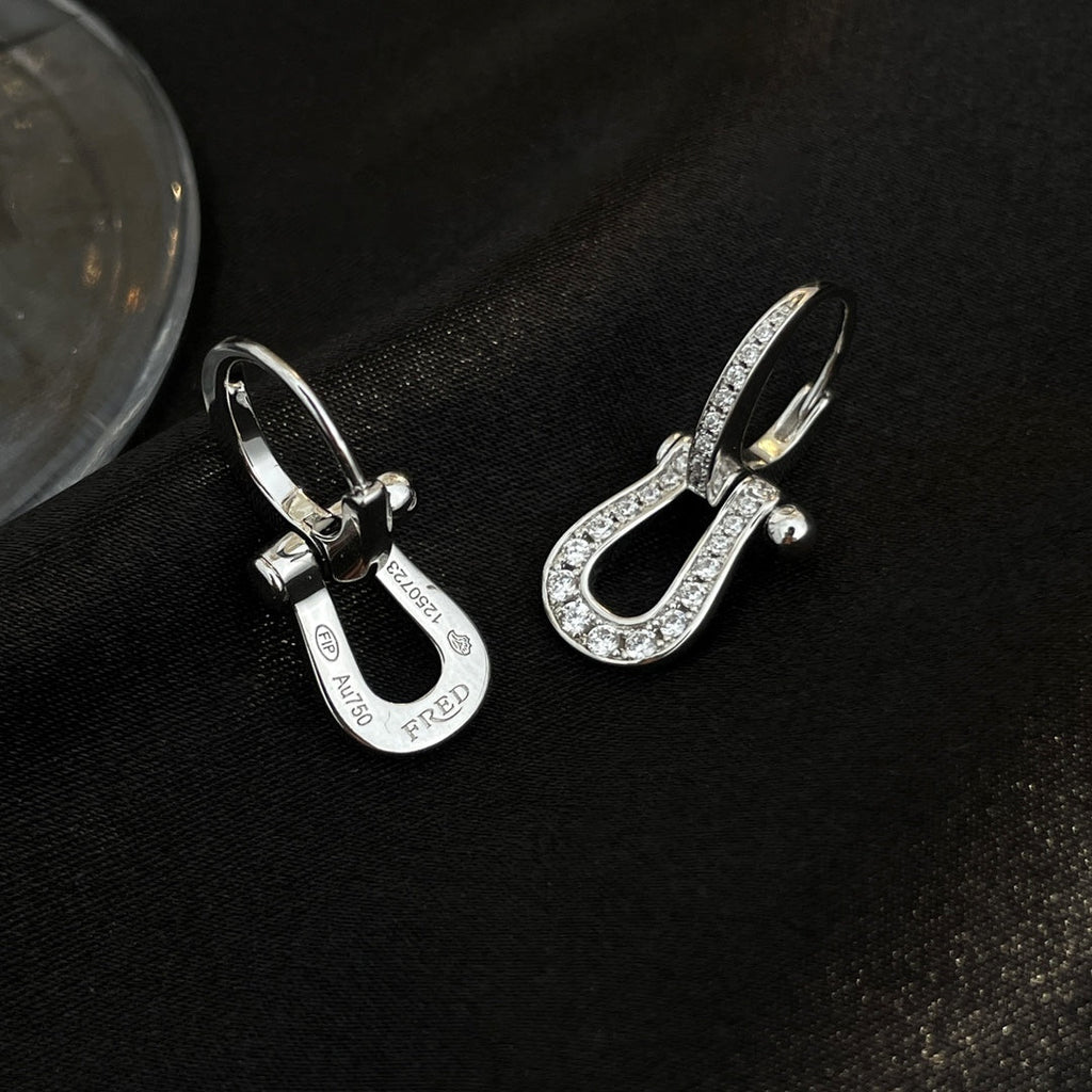 [Marin]BOUCLES D'OREILLES PENDANTES FULL DIAMOND FORCE 10 MODÈLE MOYEN