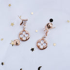 [Marin]STAR AND SUN PINK GOLD MOP DROP EARRINGS