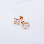 [Marin]STAR AND SUN PINK GOLD MOP STUD EARRINGS