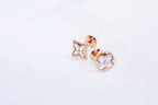 [Marin]STAR AND SUN PINK GOLD MOP STUD EARRINGS
