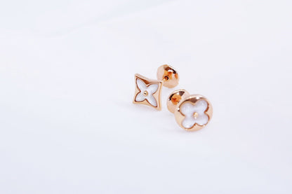 [Marin]STAR AND SUN PINK GOLD MOP STUD EARRINGS