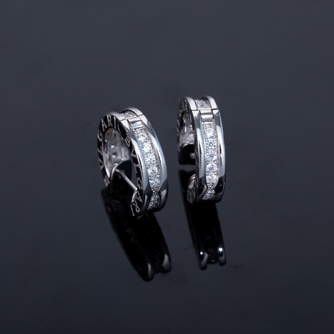 [Marin]ZERO 1 MINI SILVER DIAMOND EARRINGS