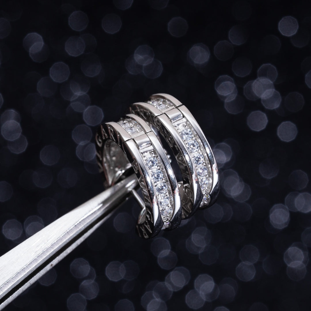 [Marin]ZERO 1 MINI SILVER DIAMOND EARRINGS