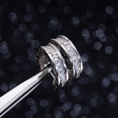 [Marin]ZERO 1 MINI SILVER DIAMOND EARRINGS