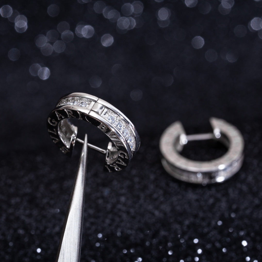 [Marin]ZERO 1 MINI SILVER DIAMOND EARRINGS