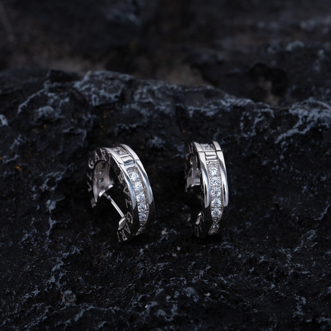 [Marin]ZERO 1 MINI SILVER DIAMOND EARRINGS