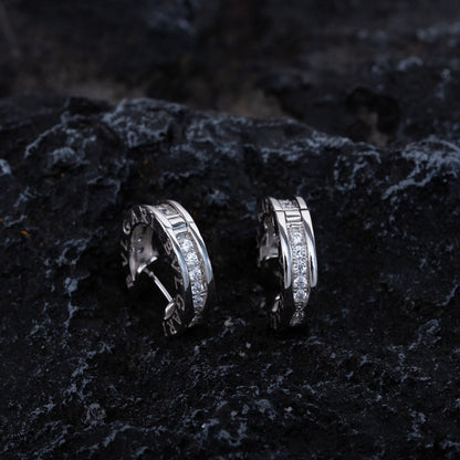 [Marin]ZERO 1 MINI SILVER DIAMOND EARRINGS