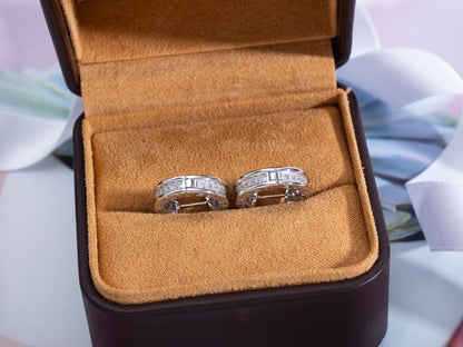 [Marin]ZERO 1 MINI SILVER DIAMOND EARRINGS