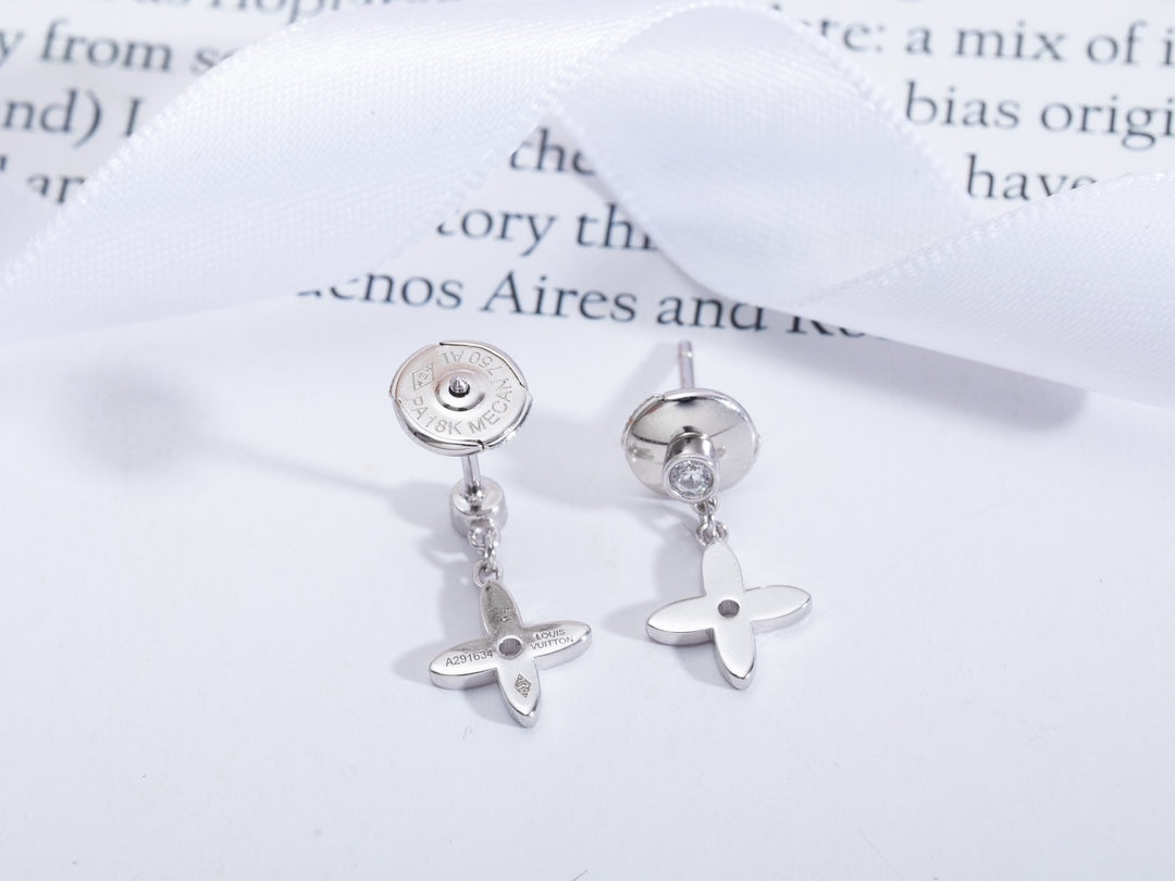 [Marin]VIDYLLE SILVER DIAMOND MINI DROP EARRINGS