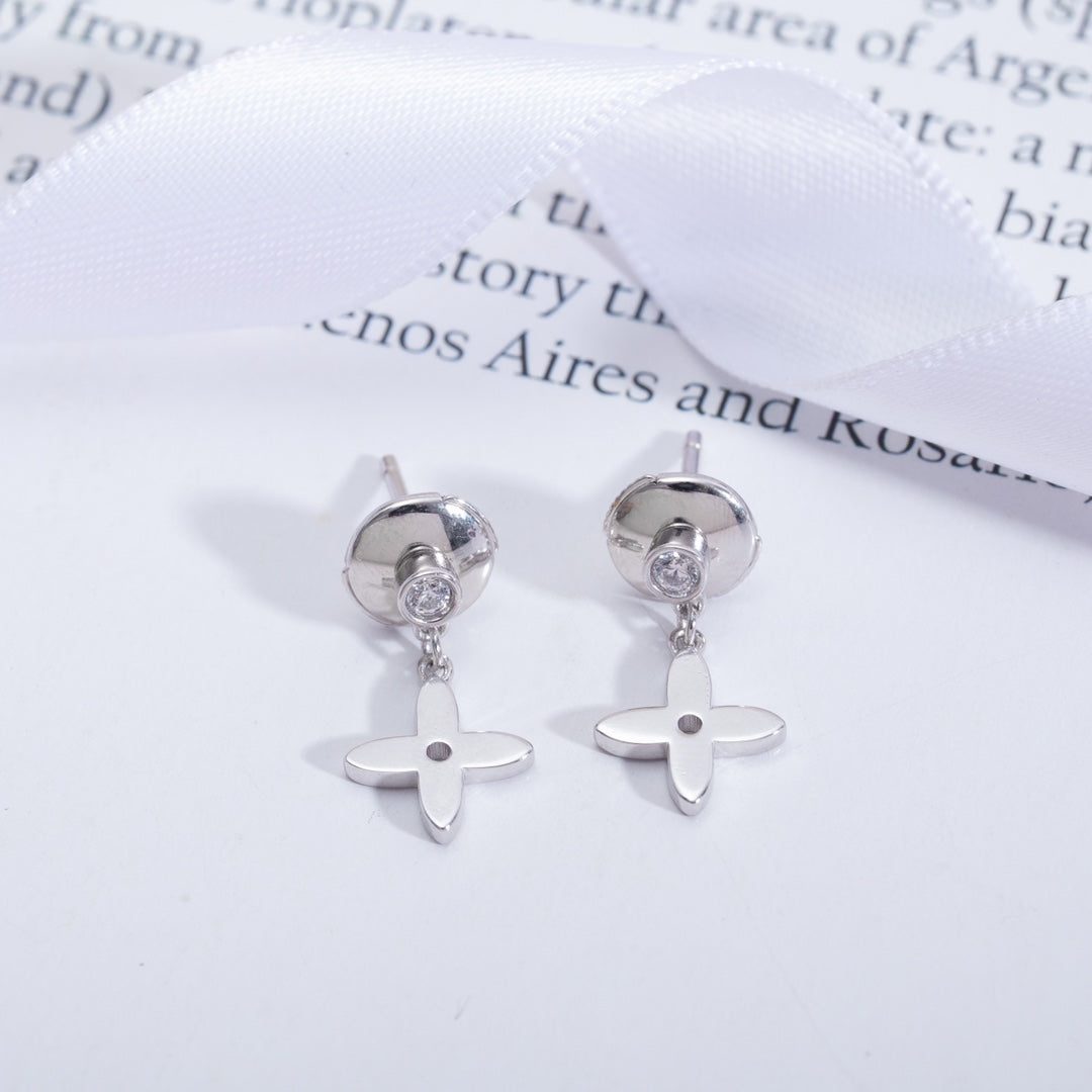 [Marin]VIDYLLE SILVER DIAMOND MINI DROP EARRINGS