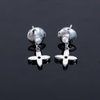 [Marin]BOUCLES D'OREILLES PENDANTES MINI VIDYLLE ARGENT ET DIAMANT