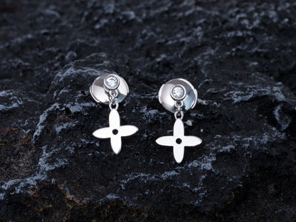 [Marin-Jewelry]VIDYLLE SILVER DIAMOND MINI DROP EARRINGS