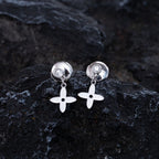 [Marin]BOUCLES D'OREILLES PENDANTES MINI VIDYLLE ARGENT ET DIAMANT