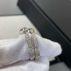 [Marin]LOVE DIAMOND SILVER HOOP EARRINGS