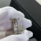 [Marin]LOVE DIAMOND SILVER HOOP EARRINGS