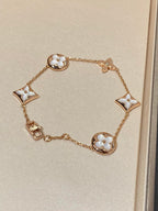 [Marin]STAR AND SUN 5 MOTIF MOP PINK GOLD BRACELET