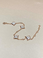[Marin]STAR 4 MOTIF MOP DIAMOND PINK GOLD BRACELET