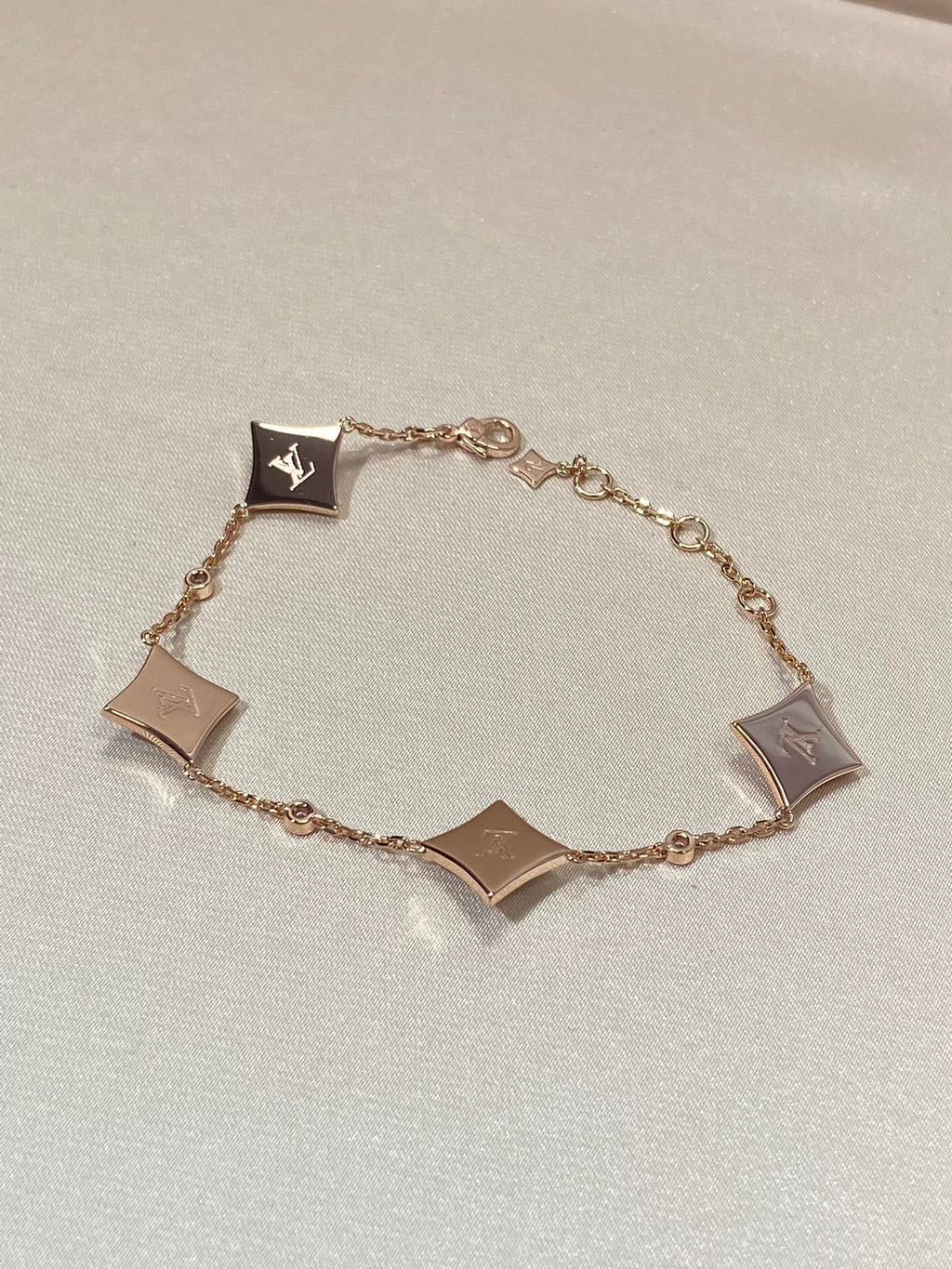 [Marin]STAR 4 MOTIF MOP DIAMOND PINK GOLD BRACELET