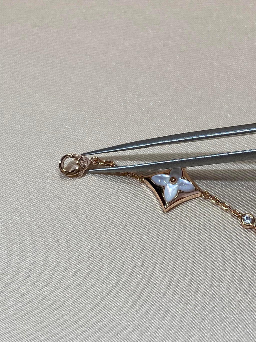 [Marin]STAR 4 MOTIF MOP DIAMOND PINK GOLD BRACELET