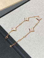 [Marin]STAR 4 MOTIF MOP DIAMOND PINK GOLD BRACELET