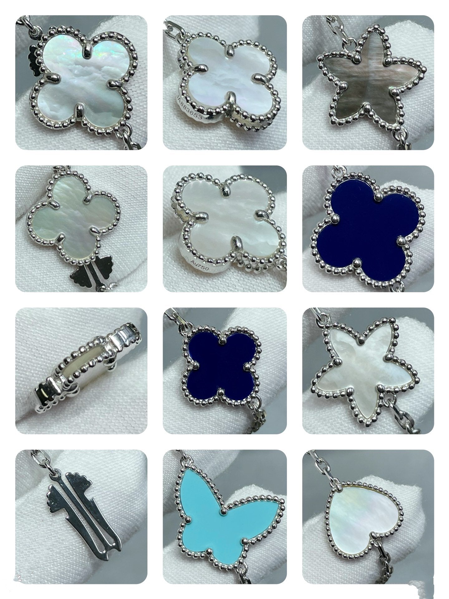 [Marin-Jewelry]LUCKY CLOVER SILVER 11 MOTIF NECKLACE