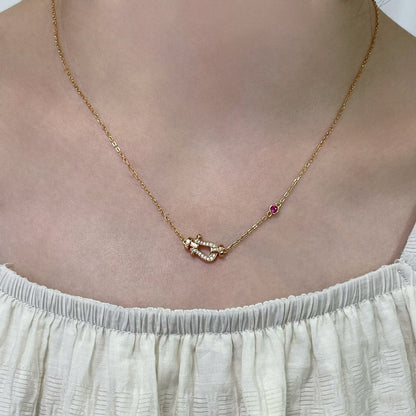 [Marin-Jewelry]FORCE 10 DIAMOND PINK GOLD NECKLACE