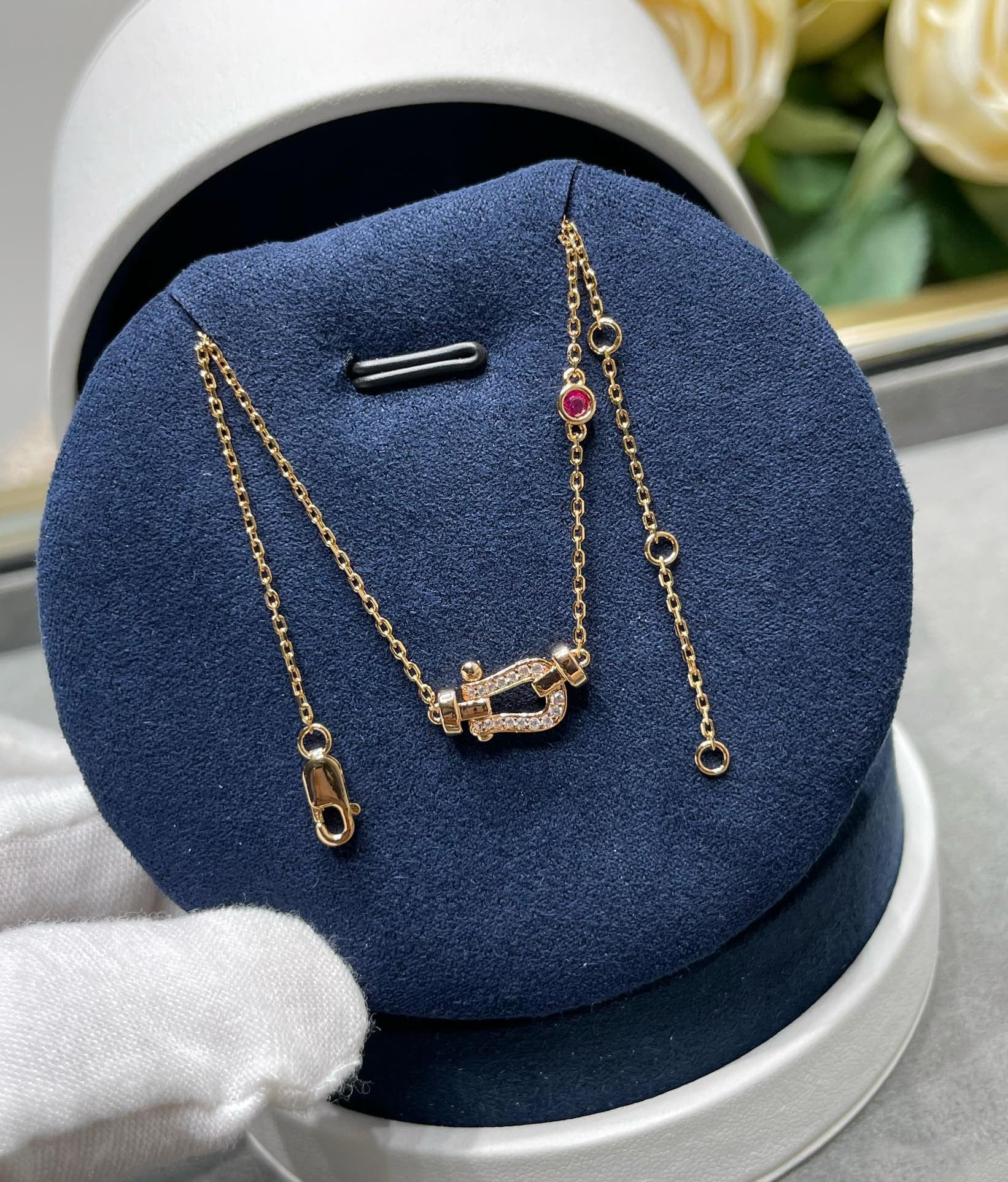 [Marin]FORCE 10 DIAMOND PINK GOLD NECKLACE