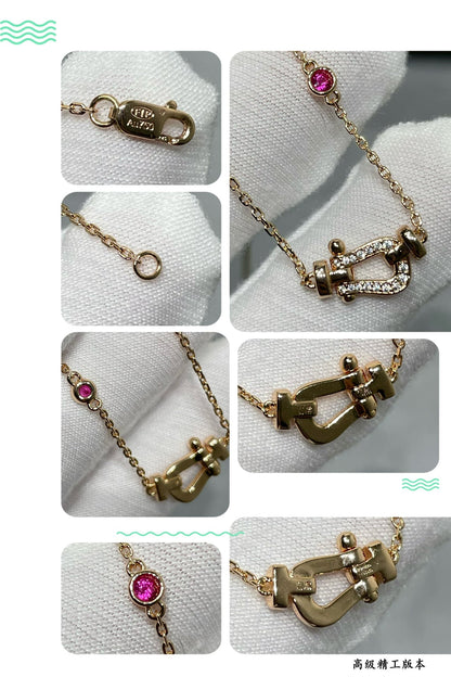 [Marin-Jewelry]FORCE 10 DIAMOND PINK GOLD NECKLACE