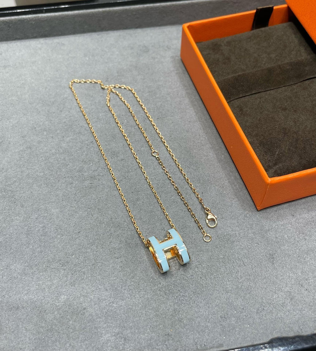 [Marin]POP H SKY BLUE NECKLACE