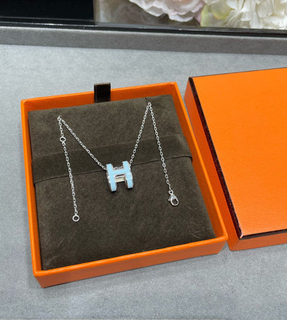 [Marin]POP H SKY BLUE NECKLACE