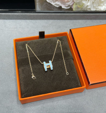 [Marin-Jewelry]POP H SKY BLUE NECKLACE