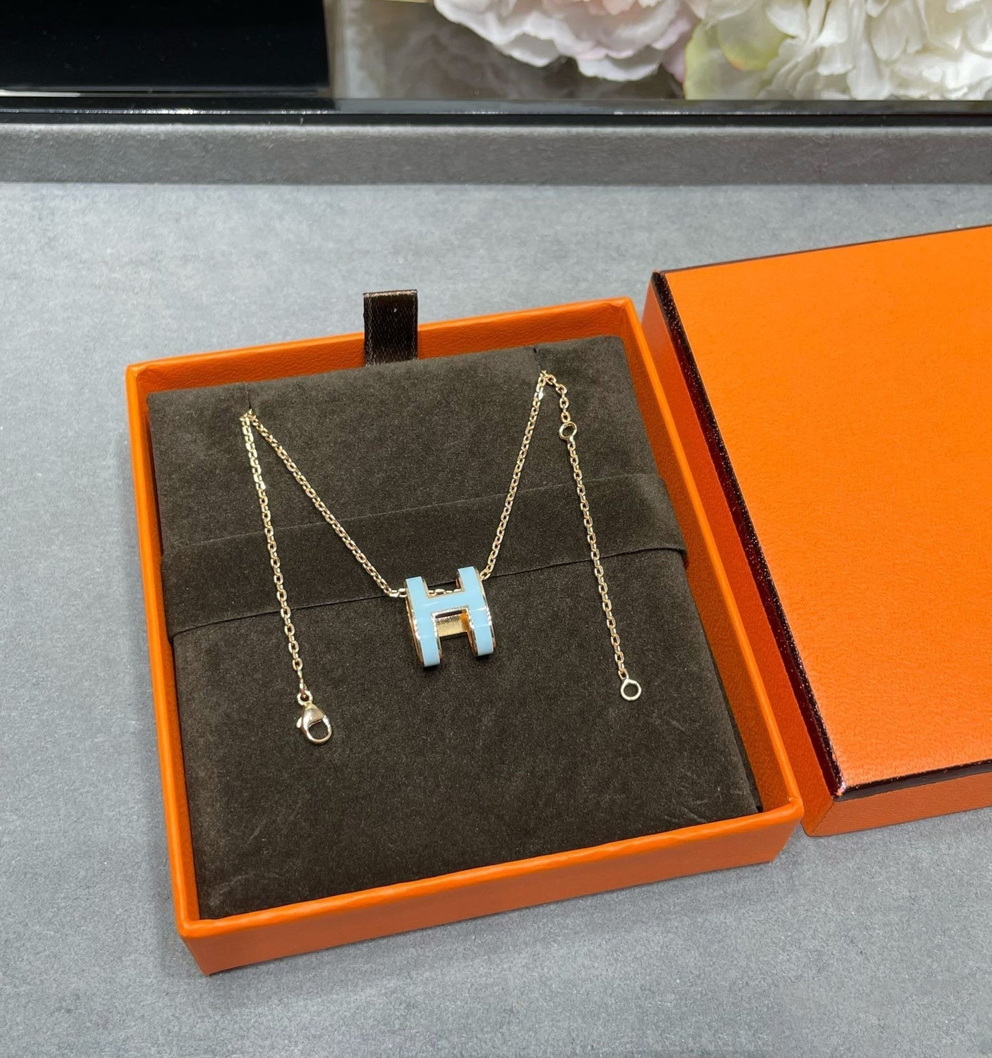 [Marin-Jewelry]POP H SKY BLUE NECKLACE